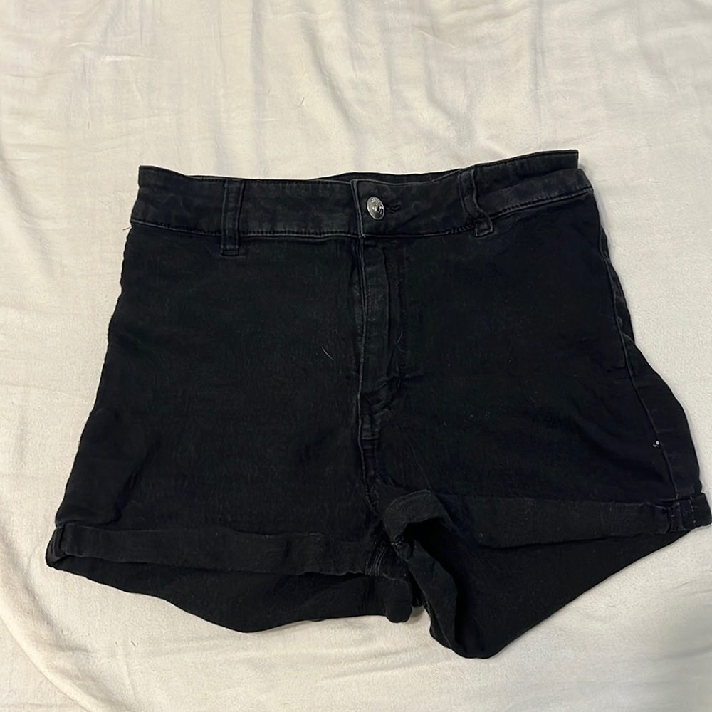 Black Jean shorts